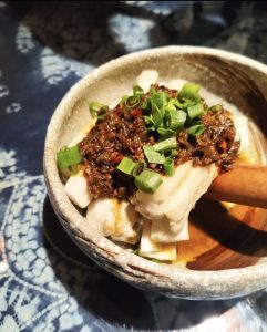 mashed Chinese eggplant with tofu